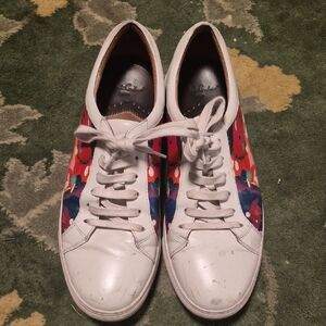 Robert Graham White and Multicolor Sneakers
